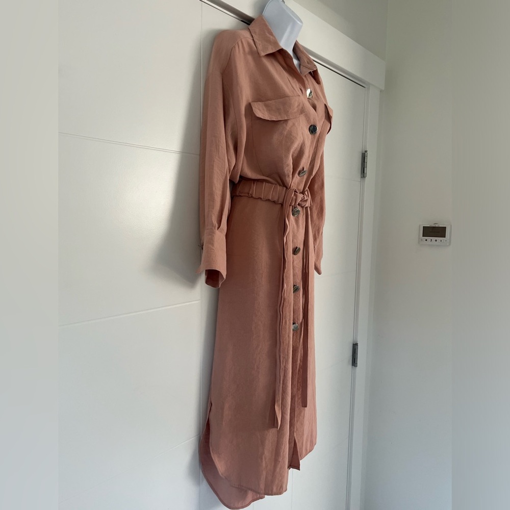 Zara/ Oversized, Long Sleeved Shirt Maxi Dress/ Button Up/ Size US M - Picture 3 of 12